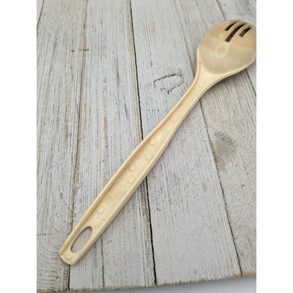 Vintage Foley #1 Almond Nylon Plastic Slotted Spoon 11" - Picture 6 of 8